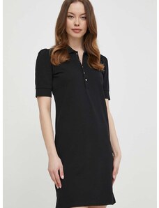 Šaty Lauren Ralph Lauren čierna farba,mini,rovný strih,200787050