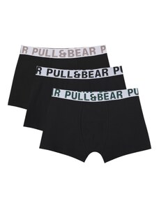 Pull&Bear Boxerky hnedá melírovaná / jedľová / čierna / biela