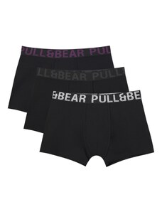 Pull&Bear Boxerky sivá / fialová / čierna / biela