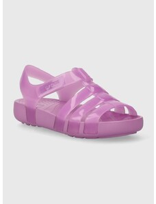 Detské sandále Crocs ISABELLA JELLY SANDAL fialová farba