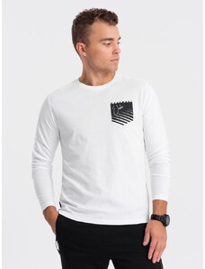 Ombre Clothing Trendy biele tričko V1 LSPT-0118