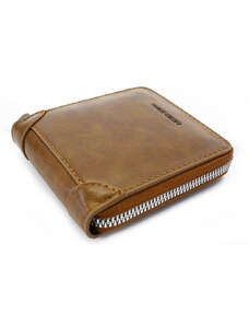 Hnedá zipsová pánska peňaženka Sargent