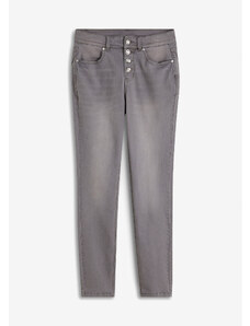 bonprix Strečové džínsy, farba šedá, rozm. 34