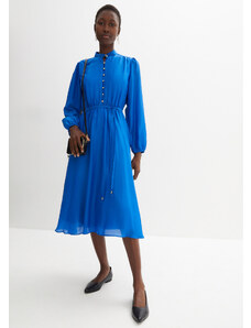 bonprix Šaty s hodvábom, šnúrka na zaviazanie (2 ks), farba modrá