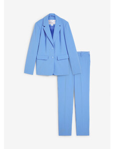 bonprix Nohavicový oblek, 2-dielny, farba modrá, rozm. 48