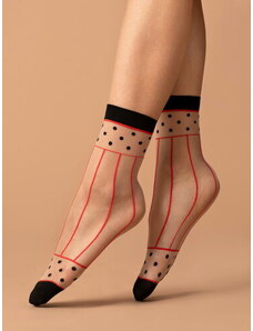 Fiore Silonkové ponožky Spicy 15 DEN, Farba Puder-Red