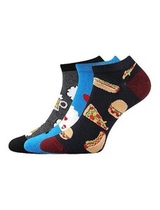 DEDON kotníčkové veselé barevné ponožky Lonka - KARTY