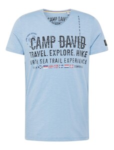 CAMP DAVID Tričko 'North Sea Trail' modrá / svetlomodrá / červená / čierna