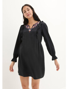 bonprix Materské šaty/na dojčenie, s výšivkou, farba čierna, rozm. 40