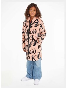 Detský kabát Calvin Klein Jeans ružová farba