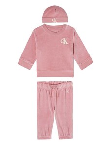 Tepláková súprava pre bábätká Calvin Klein Jeans ružová farba