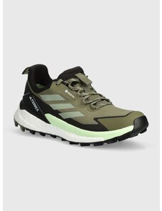 Topánky adidas TERREX Free Hiker 2 Low GTX pánske, zelená farba, IE5104