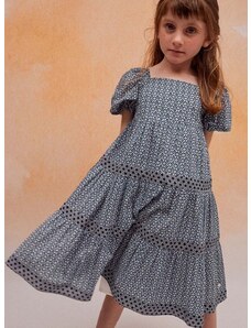 Dievčenské bavlnené šaty zippy midi, áčkový strih