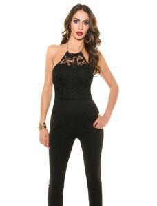 Style fashion Sexy Neckholder-Overall with lace & chain
