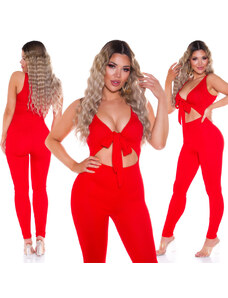 Style fashion Sexy KouCla jumpsuit with Tie Fastening