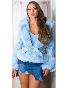 Style fashion Sexy Cozy Winter Jacket with Faux Fur