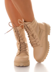 Style fashion Trendy Biker Look ancle boots to tie