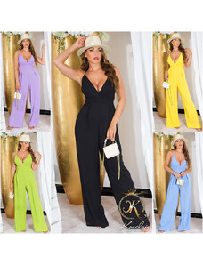 Style fashion Sexy Koucla Overall with details to tie & V-Neck