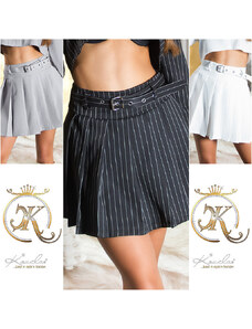 Style fashion Sexy Koucla Mini Skirt with pinstripes & belt