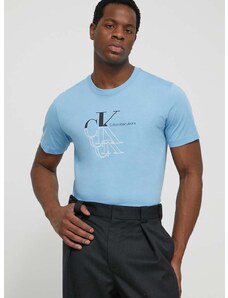 Bavlnené tričko Calvin Klein Jeans pánsky,s potlačou,J30J325352