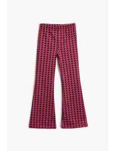 Koton Dievčenské fialové vzorované nohavice