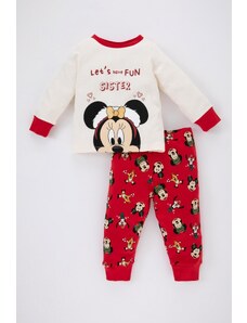DeFacto Dievčenská súprava pyžama Disney Mickey & Minnie s dlhým rukávom