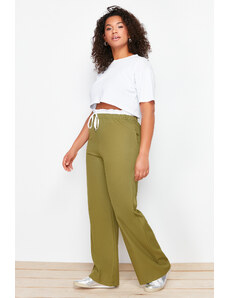 Trendyol Curve Khaki Wideleg Woven Trousers