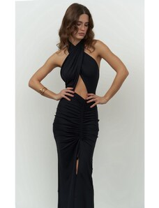 MAİ COLLECTİON Čierne šaty s detailom lásky