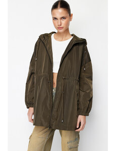 Trendyol Collection Khaki oversize nepremokavý plášť do dažďa s kapucňou