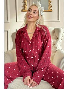 Pijamaevi Pyžamová súprava - Bordová - Grafika