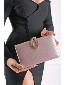 Paris Style Ružovozlatá spoločenská clutch kabelka Antonia