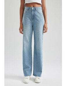DeFacto Široké nohavice 90. rokov s vysokým pásom Široké nohavice dlhé džínsové nohavice