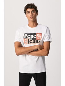 Pepe Jeans Pánske tričko biele