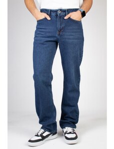 HLT JEANS Pánske modré Baggy Fit voľný strih 100 % bavlna Denim voľné džínsy džínsové nohavice LEO
