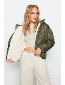Trendyol Collection Khaki vodoodpudivá prešívaná bunda s kapucňou