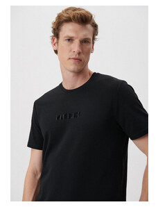 Mavi Čierne tričko Slim Fit s potlačou / úzky strih -900