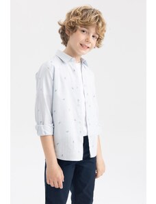 DeFacto Chlapčenská ľanová košeľa s dlhým rukávom Z1029a623sm