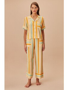 SUWEN Súprava mužského pyžama Linepot