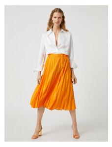 Koton Skladaná sukňa s midi dĺžkou A-strih s elastickým pásom