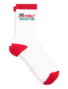 Mavi Biele ponožky s vianočnou tematikou-85929