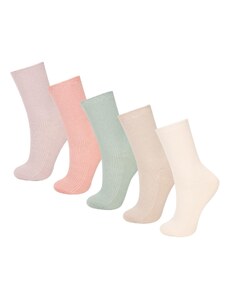DeFacto Dámske 5-dielne bavlnené dlhé ponožky C3593axns