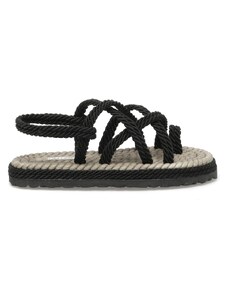 Butigo Orla 3fx čierne dámske ploché sandále