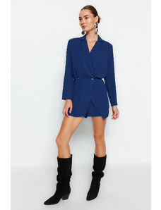 Trendyol Collection Námornícka modrá dvojradové šortky so sukňou Woven overal