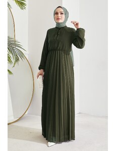 InStyle Skladané šifónové hidžábové šaty Limelda - khaki