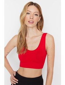 Trendyol Collection Červená bezšvová/bezšvová podporovaná/tvarujúca pletená športová podprsenka