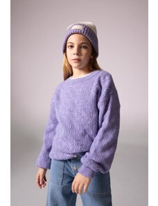 DeFacto Dievčenský sveter Regular Fit s výstrihom