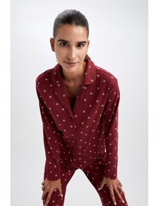 DeFacto Zamilované pyžamo s dlhým rukávom zo 100 % bavlny s novoročným motívom