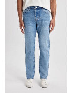 DeFacto Múdrejšie pranie Sergio Regular Fit Normal Mold Normálny pás Pipe Nohavice Jean Jeans
