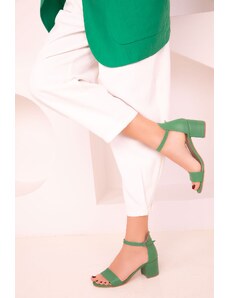 SOHO Zelené dámske klasické topánky na podpätku