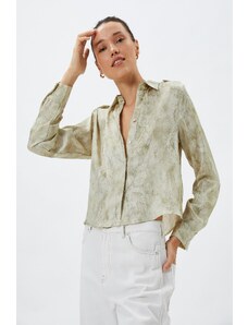 Koton Green Patterned Women's Shirt